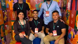 Alunos e docente apresentam projeto 'Guiar' no ENEB Brasil 2026 (Foto: Reprodução)