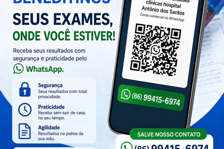 Beneditinos passa a enviar resultados de exames pelo WhatsApp