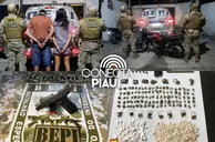 BEPI apreende arma, drogas e dinheiro com dois adolescentes durante ação em Altos