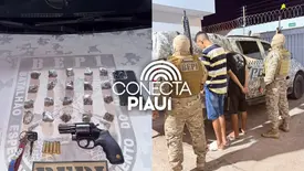 BEPI prende dois suspeitos, apreende arma e drogas durante operação na zona Sul (Foto: Reprodução)