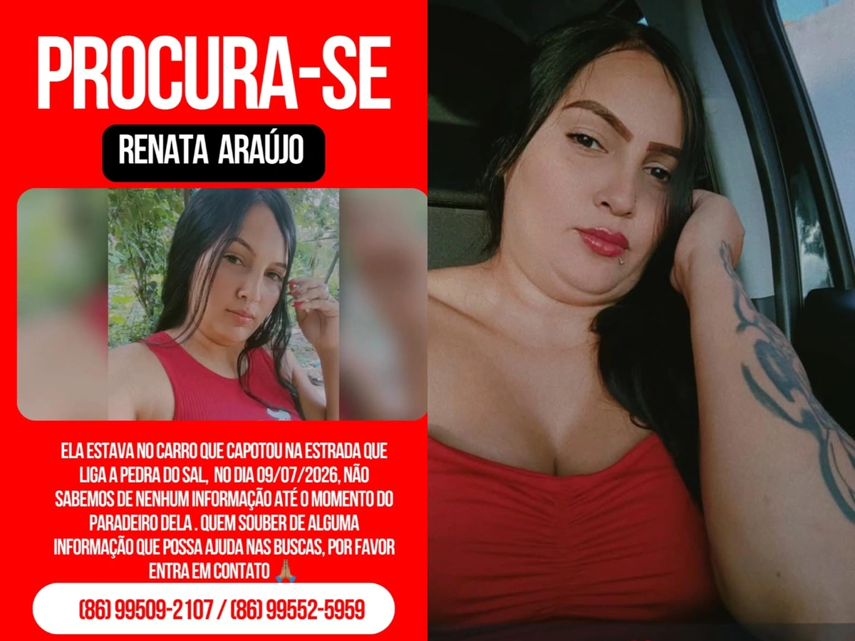 Buscas por mulher desaparecida após acidente em Parnaíba entram no terceiro dia