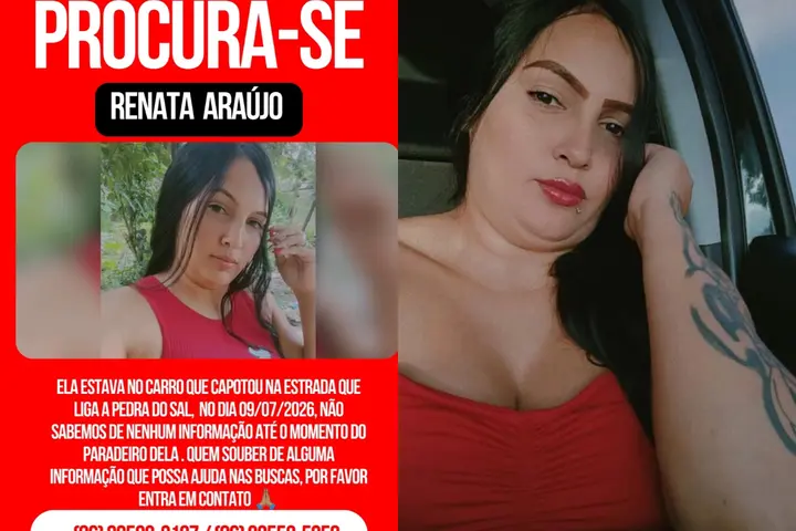 Buscas por mulher desaparecida após acidente em Parnaíba entram no terceiro dia