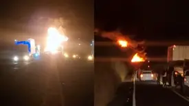Caminhão-tanque explode após colisão e interdita BR-316 no Piauí (Foto: Reprodução)