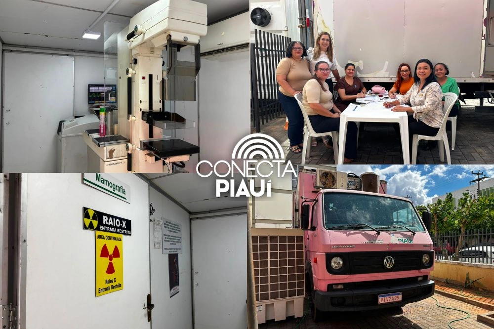 Carreta da mamografia atende mulheres no Hospital Lucídio Portella de Teresina