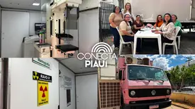 Carreta da mamografia atende mulheres no Hospital Lucídio Portella de Teresina (Foto: Conecta Piauí)