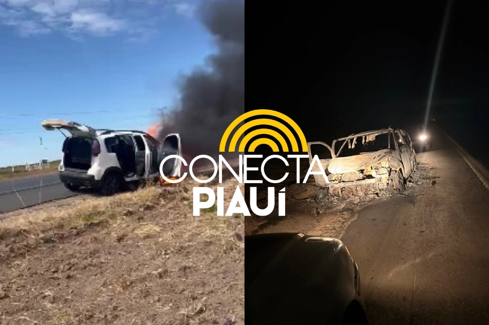 Carro de farmacêutico de Corrente pega fogo durante viagem à Brasília