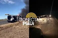 Carro de farmacêutico de Corrente pega fogo durante viagem à Brasília