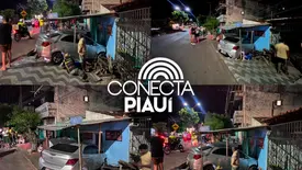 Carro sai da pista e destrói barraca de frutas em frente a residência em Picos (Foto: Reprodução)