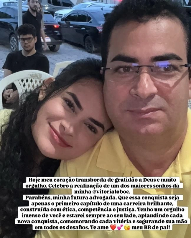 Casal de empresários timonense comemora aprovação da filha no exame da OAB