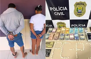 Casal é preso por tráfico de drogas durante operação na zona rural de Batalha (Foto: Reprodução)
