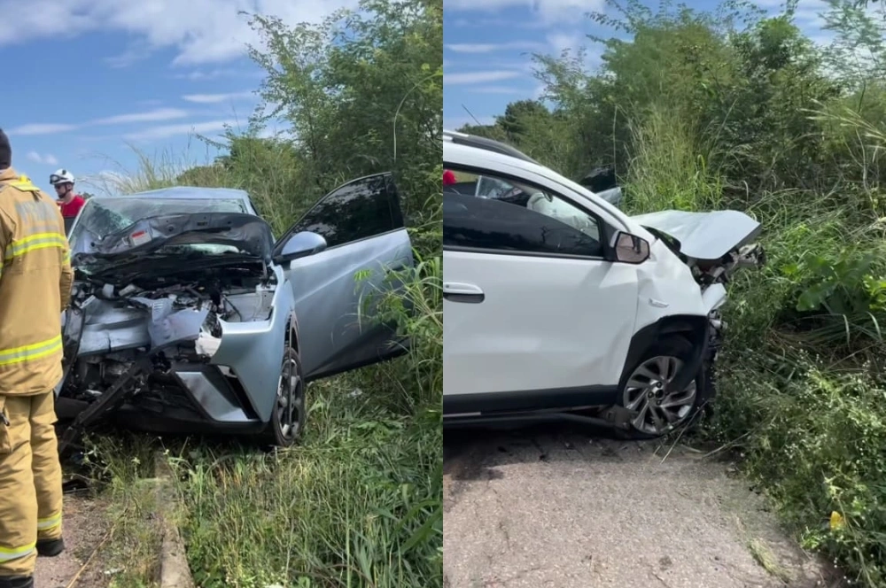 Colisão entre carros deixa feridos na BR-343, entre Buriti dos Lopes e Cocal