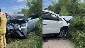 Colisão entre carros deixa feridos na BR-343, entre Buriti dos Lopes e Cocal (Foto: Reprodução/Click Parnaíba)