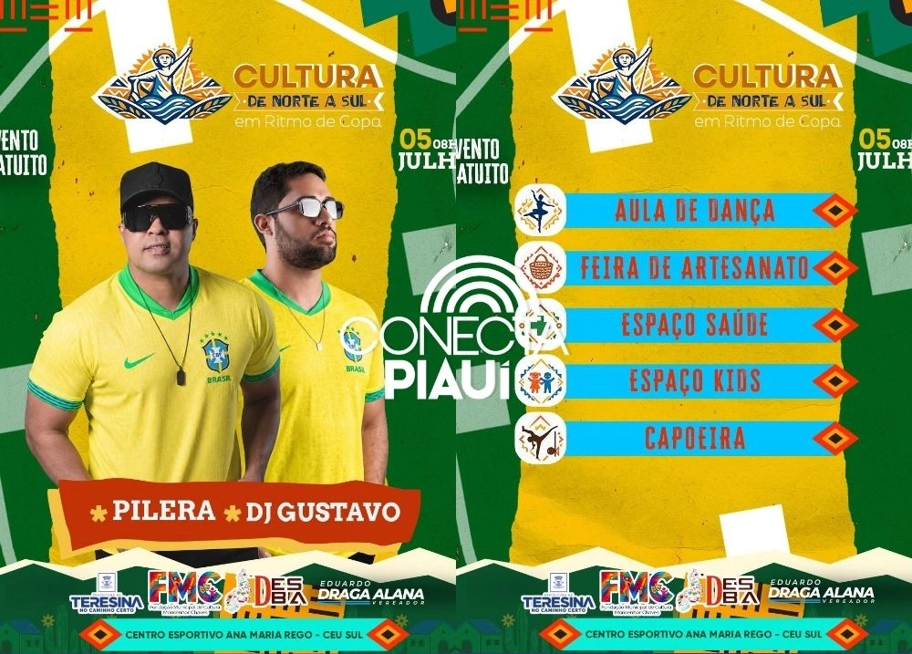 Cultura de Norte a Sul chega ao CEU Sul com programação gratuita neste domingo (5)