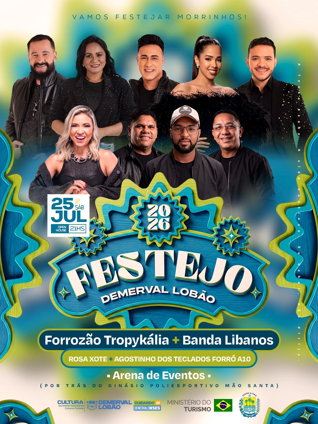 Demerval Lobão anuncia atrações do Festejo 2026 com grandes nomes do forró