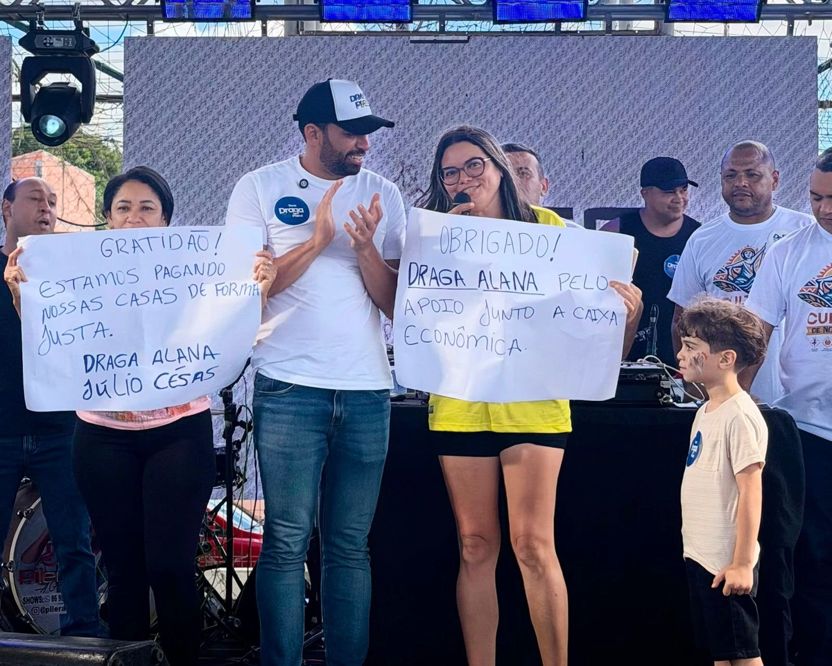 Draga Alana reúne moradores no Portal da Alegria e recebe homenagem de famílias