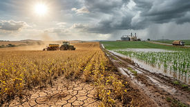 El Niño intenso pode ampliar riscos para o agronegócio no Brasil em 2026 (Foto: Imagem gerada por IA)