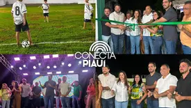 Estádio Florêncio Mendes é reinaugurado após revitalização em Beneditinos (Foto: Conecta Piauí)