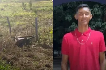 Felipe Valadares da Silva vítima da colisão contra o cavalo
