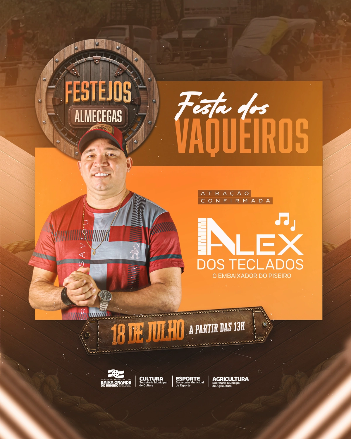 Festa dos Vaqueiros terá show de Flex dos Teclados em Baixa Grande do Ribeiro