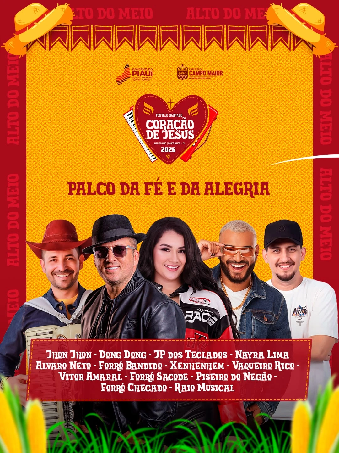 Festejo do Sagrado Coração de Jesus divulga programação de shows em Campo Maior