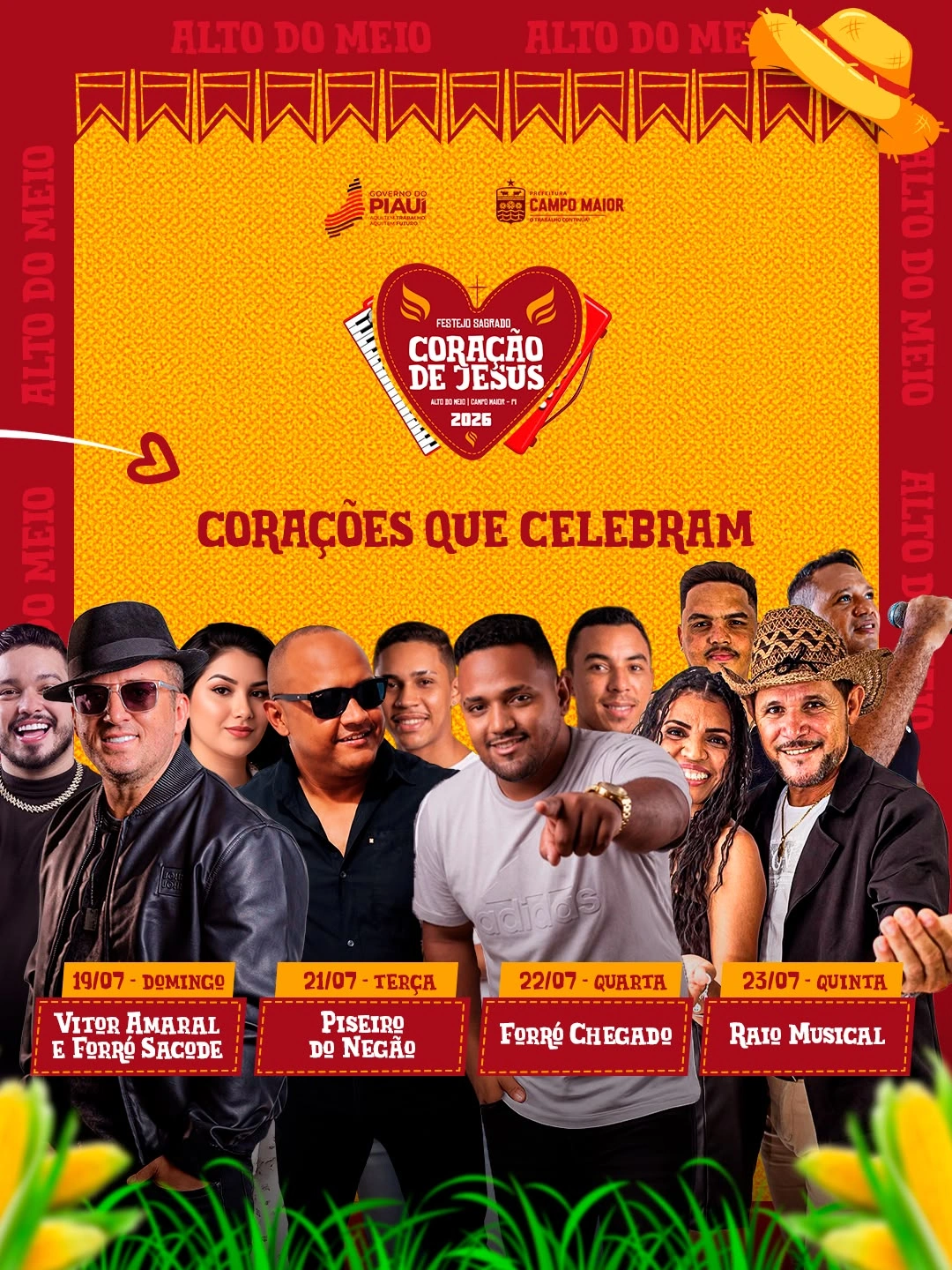 Festejo do Sagrado Coração de Jesus divulga programação de shows em Campo Maior