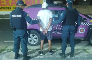 Foragido por roubo é preso durante festa em praça pública de Água Branca (Foto: SSP-PI)