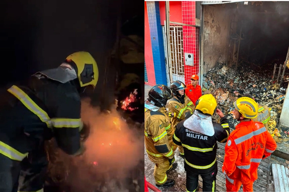 Forte incêndio atinge supermercado e destrói depósito em Piracuruca