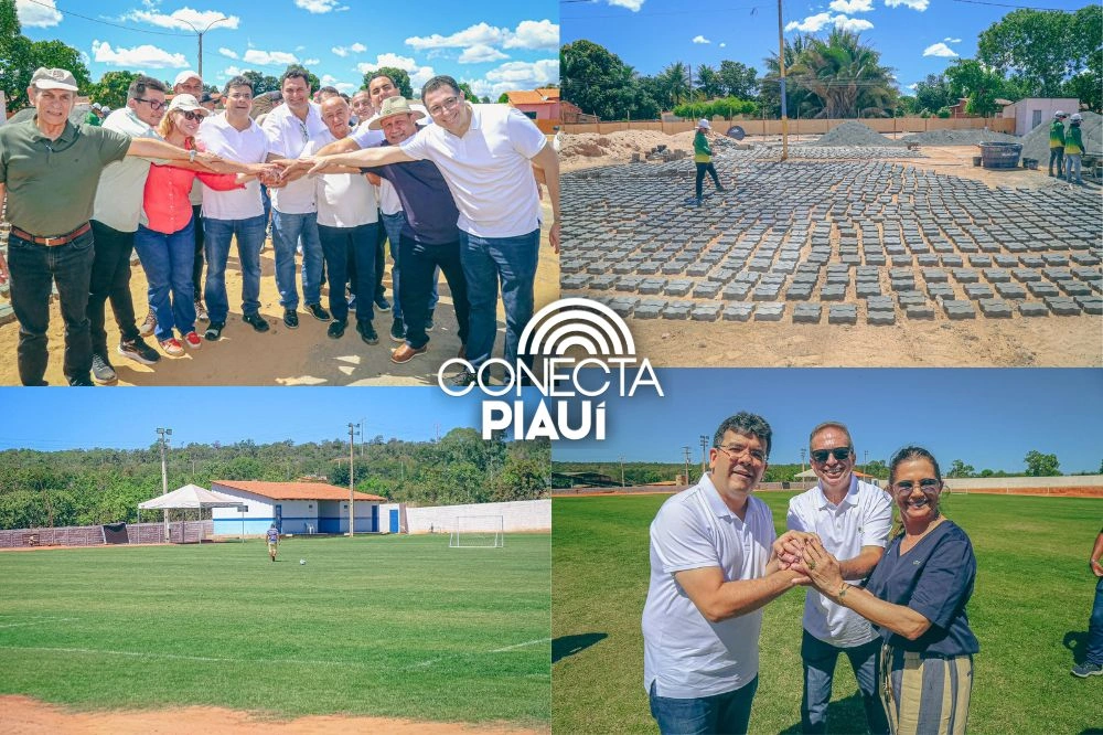 Governador vistoria estádio e praça de eventos em Sebastião Leal e Bertolínia