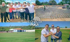 Governador vistoria estádio e praça de eventos em Sebastião Leal e Bertolínia