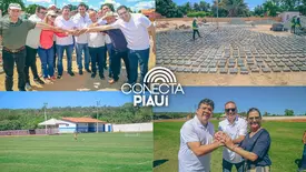 Governador vistoria estádio e praça de eventos em Sebastião Leal e Bertolínia (Foto: Reprodução)