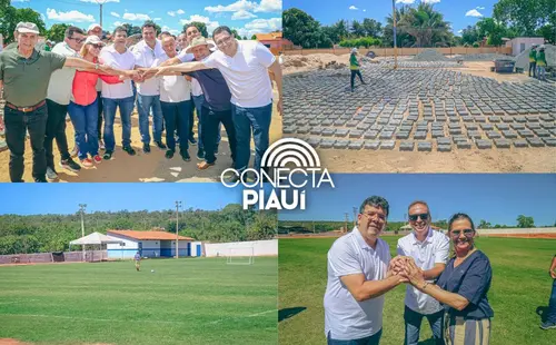 Governador vistoria estádio e praça de eventos em Sebastião Leal e Bertolínia