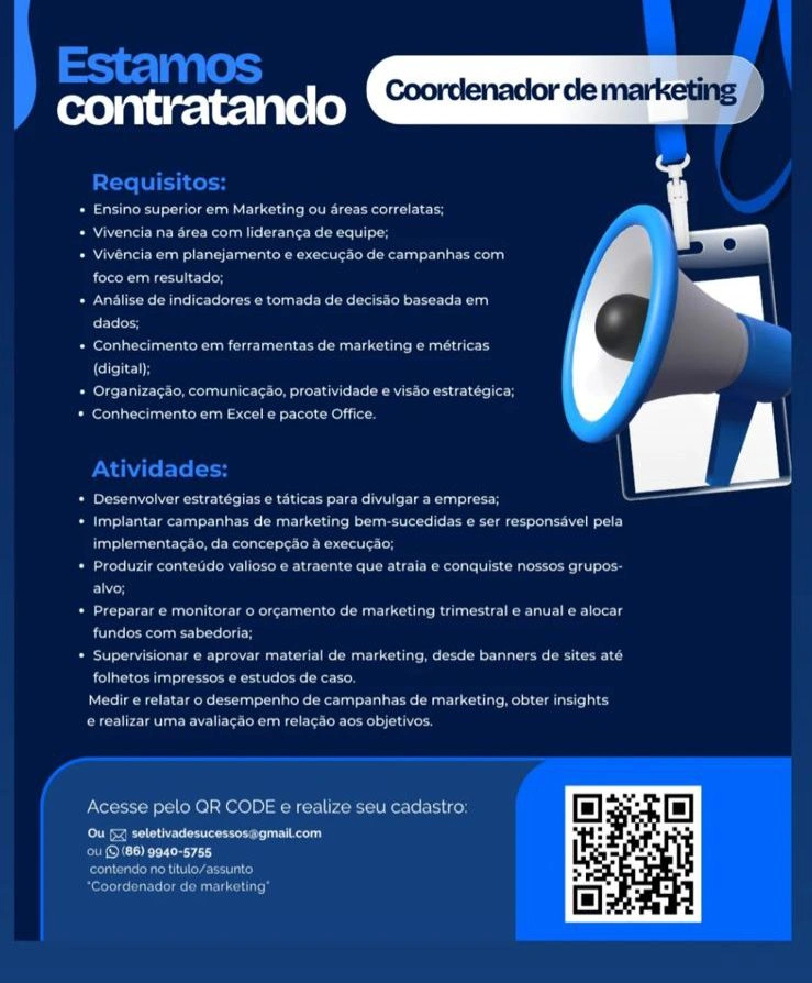 Grupo Arrey abre vaga para coordenador de marketing e recebe currículos