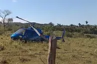 Helicóptero fez pouso forçado