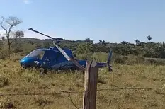 Helicóptero fez pouso forçado