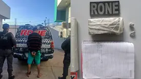 Homem é preso com cerca de 1 kg de maconha na zona Norte de Teresina (Foto: Divulgação/PMPI)