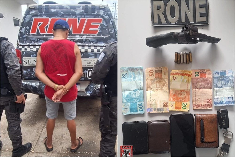 Homem é preso com revólver calibre .38 durante blitz da Operação Raio em Teresina