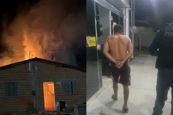 Homem é preso suspeito de incendiar casa da companheira no interior do Piauí