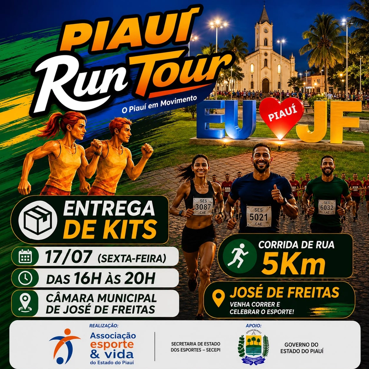 José de Freitas recebe terceira etapa do Piauí Run Tour neste sábado (18)