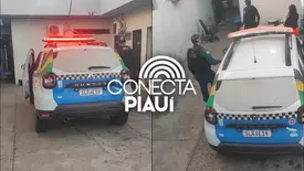 Jovem é conduzida à Central de Flagrantes por suspeita de furto em supermercado (Foto: Reprodução)