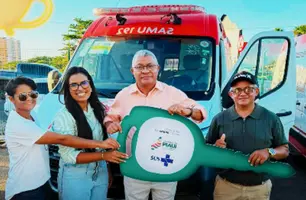 Manoel Emídio recebe ambulância do Novo PAC para reforçar a saúde municipal (Foto: Reprodução)