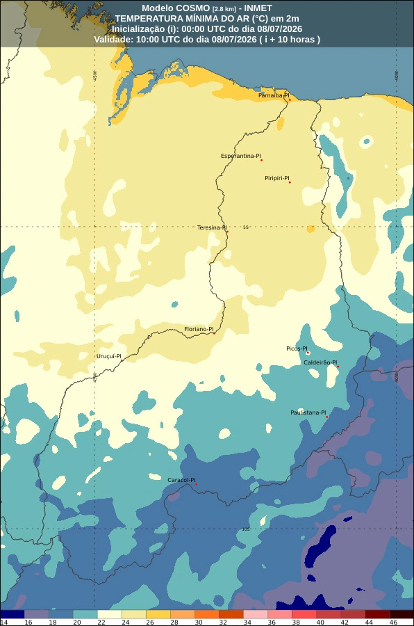 Mapa climatológico do Piauí
