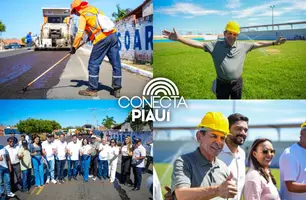 Marcelo Castro vistoria obras na PI-144 e reforma do estádio Miltão no Piauí (Foto: Reprodução)