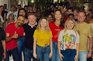 Merlong Solando e janainna Marques participam de plenária em Teresina (Foto: Reprodução/Redes Sociais)