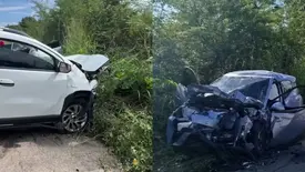 Motorista pode ter dormido ao volante em acidente entre carros no Piauí, diz PRF (Foto: Reprodução/Click Parnaíba)