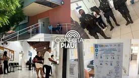 Mulher retorna com PMs após não conseguir medicamento em UBS de Teresina (Foto: Conecta Piauí)