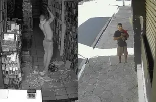 'Ninja do Centro' volta a ser flagrado após furtar loja no Centro de Teresina (Foto: Reprodução)