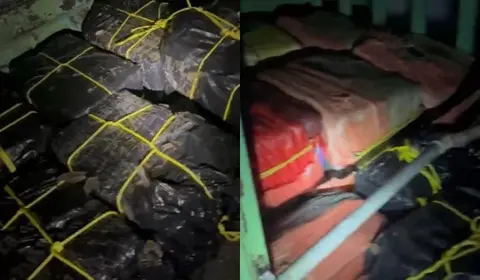 PF e Marinha apreendem drogas em embarcação interceptada em águas internacionais