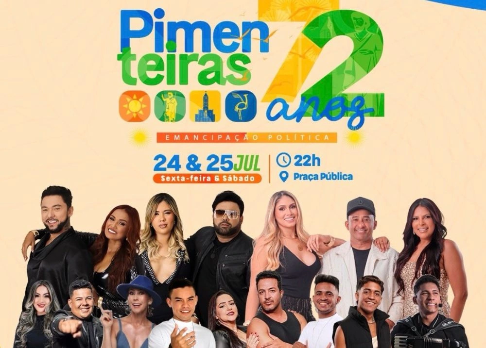 Pimenteiras celebra 72 anos com programação diversificada; confira