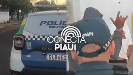 PM prende homem e apreende adolescente após roubo de moto em Teresina (Foto: Reprodução)