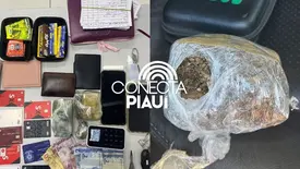 Polícia prende dois homens com drogas  durante abordagem em Parnarama (Foto: Divulgação)